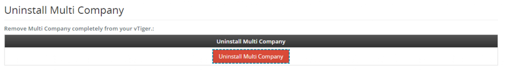 How to uninstall Multi Company