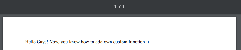 How to create own custom function