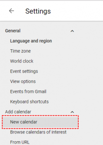 How to create new Google Calendar step 3 - Google Calendar Vtiger 7 Sync