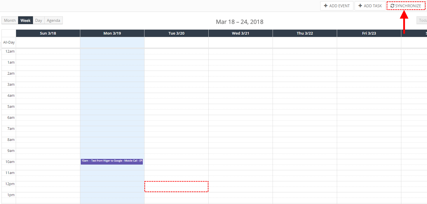 Record from Google is not displayed - Google Calendar Vtiger 7 Sync
