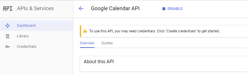 API Google Project - Google Calendar Vtiger 7 Sync