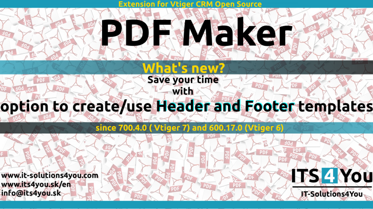 Header/Footer templates for PDF Maker | IT-Solutions4You