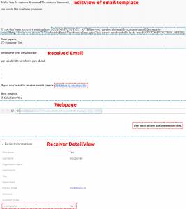 Process of unsubscribing from emails – Email Maker Vtiger 7