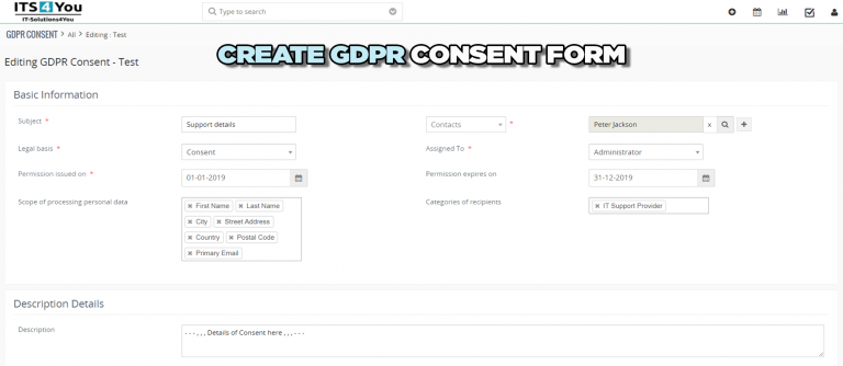 Gdpr Consent Vtiger Extension It Solutions You