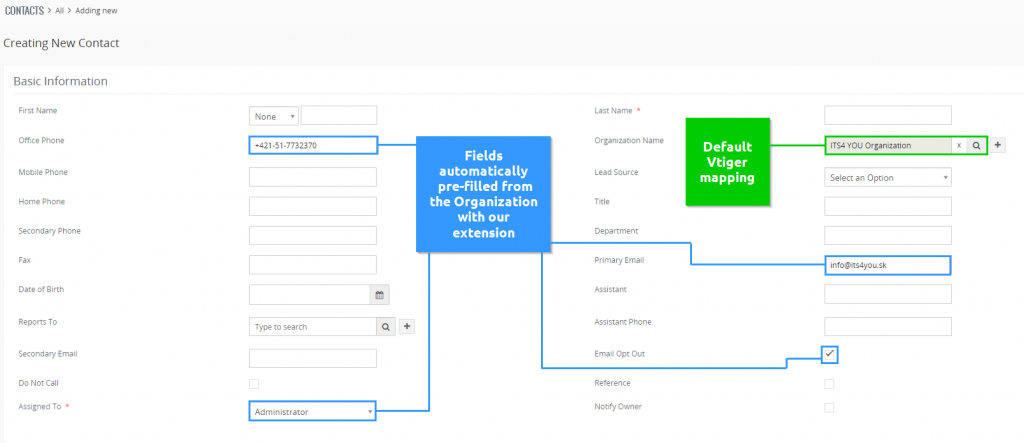 Field Mapping Vtiger CRM extension | IT-Solutions4You