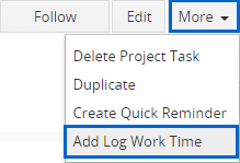 You have 2 options how to create work log: