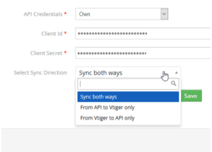 Vtiger Outlook Intergration - Sync Direction