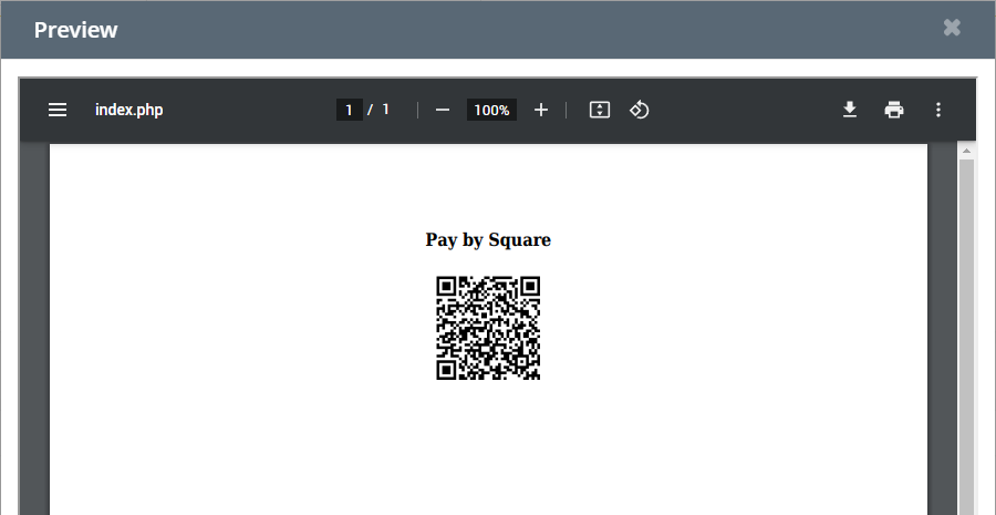 pay by square pdf maker
