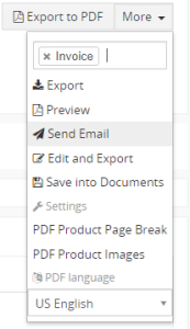 selecting the pdf maker send email