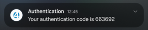 One-time authentication code